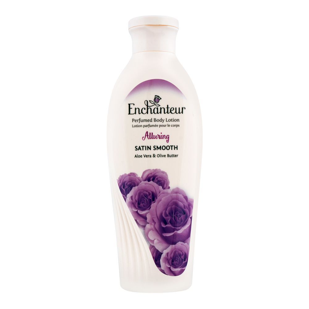 Enchanteur Alluring Moisture Silk Perfumed Body Lotion, Aloe Vera & Olive Butter, 250ml