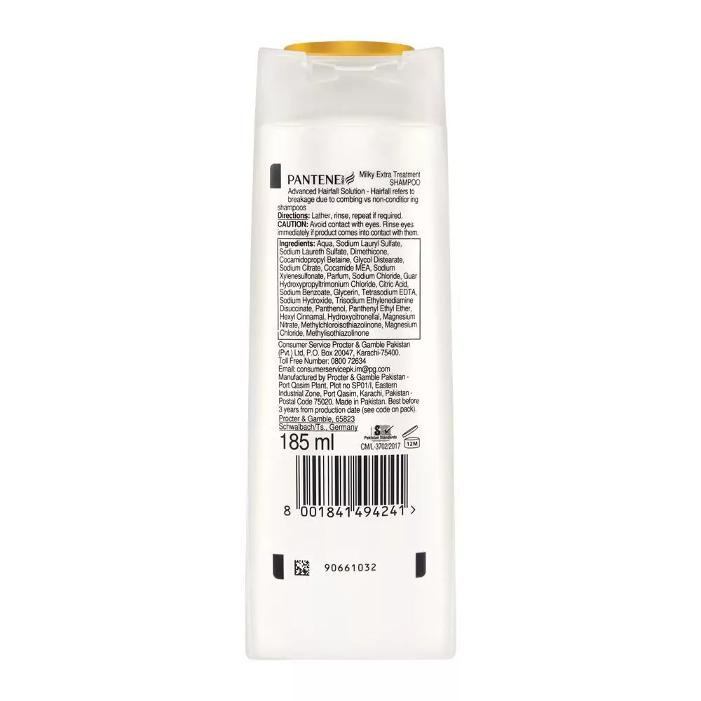 Pantene Advanced Hairfall Solution + Milky Extra Treatment Shampoo, 185ml